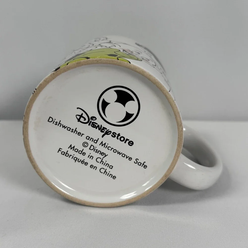Disney Store Snow White‎ Seven Dwarfs Ceramic Mug White Lime
